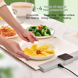 Table Mats Rollable Storage Heating Tray Portable Silicone Electric Warming With 5 Temperature Settings Roll Up Auto Food Warmer Mat