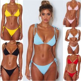 New Multi Colour Bikini Women's Split Rope Bikini Strap Bikini Women's Swimsuit Bikini