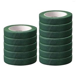 Decorative Flowers 12 Rolls Floral Tapes Wedding Bouquet Supplies Florist Decorations Dark Green Flower For Home Decoration