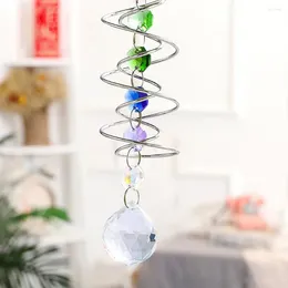 Decorative Figurines Garden Hanging Decoration Colourful Chakra Rainbow Prism Suncatcher For Indoor Outdoor Decor Healing Ornament With Hook