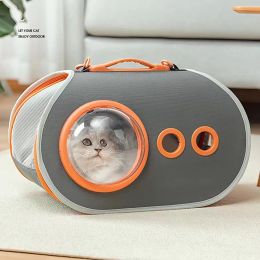 Bags Cat Carrier Bag With Window Transparent Foldable Pet Handbag Space Capsule Outdoor Travel Backpack Cat Totebag Pet Supplies