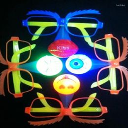 Party Decoration LED Clown Glasses Cute Cartoon Glowing Mask Masquerade Funny Light Up Toy Po Booth Props F20243589