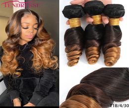 100 Human Hair Ombre Loose Wave Hair Bundles 34 PCS T1B30 T1B99J T1B430 Natural Weave Brazilian Virgin Wavy Hair 23 Tones T5859418