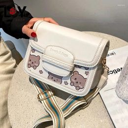 Shoulder Bags LHXCY Korean Style Cute Pattern Clamshell Luxury Designer Handbag High Quality Pu Leather Crossbody Zipper Buckle