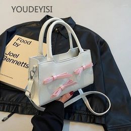 Shoulder Bags YOUDEYISI Temperament Commuting Fashion Korean Handbag Gentle Texture Bow Women's Bag Spring 2024 Small Square