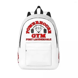 Backpack Powerhouse Gym Laptop Men Women Fashion Bookbag For College School Student Fitness Building Muscle Bag