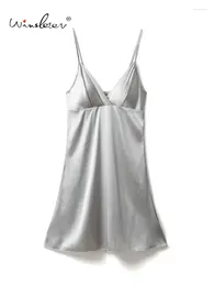 Women's Sleepwear Sexy Strap Chest Cushion Sling Dress 93%Real Silk 7% Spandex Satin Sleeping 2024 Summer P3N010QC