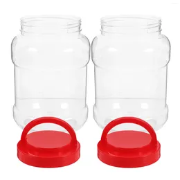 Storage Bottles Plastic Containers For Clothes Transparent Tank Candy Jar Food Canister