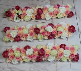 Decorative Flowers SPR WHITE 10pcs/lot Wedding Small Road Lead Flower Wall Stage Backdrop Wholesale Artificial Table Centerpiece