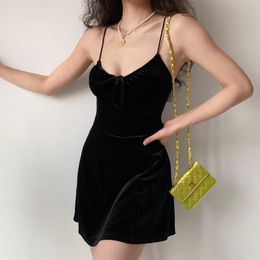 Casual Dresses Go Girl Sexy Velvet Slip Dress