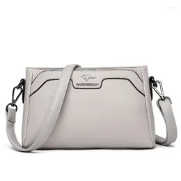 Shoulder Bags Women's Pu Leather Small Square Bag Solid Color Simple One-Shoulder Handbag 2024 Designer Casual Handbags