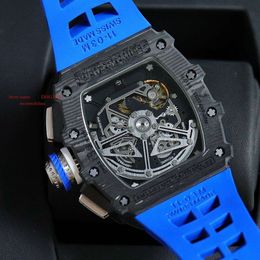 50X40mm Chronograph Men's Designer Watch Mens Fly-Back Mechanics Watch Carbon Superclone Size Fiber Wristwatches Skeleto Rm11-03 Rm011-04 886