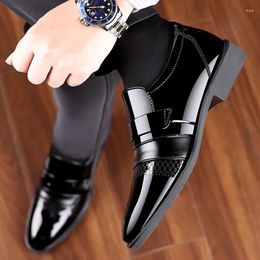 Dress Shoes Brand Men Leather Formal Business Office Work For Soft-soled Breathable Oxford Party Wedding