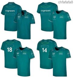 Mens T-shirts Fashion Aston Martin F1 Team T-shirts Spanish Racing Driver Fernando Alonso 14 and Stroll 18 Oversized Polo Designer t Shirt TXQZ