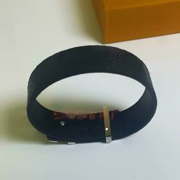 Leather bracelet titanium steel bracelet Cheque strip bracelet manufacturers direct sales