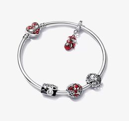 High Polish Bangle 100 925 Sterling Silver Spider Pendant charm Bracelet Fashion Wedding Jewellery Set Making for Women Gifts2943688