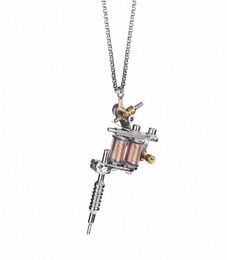 Chains Stainless Steel Vintage Hip Hop Tattoo Machine Pendant Necklace Street Dance Jewelry Gift For Men Women With Chain8789875