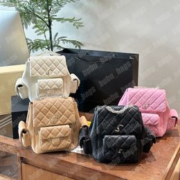 Luxury Sheepskin Backpack Womens Fashion Small Backpacks Mini Retro Schoolbag Designer Letter Shoulders Bags Unisex Rucksack Fashion Bookbags Handbags