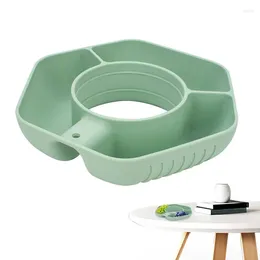 Plates Silicone Snack Ring Compartmented Bowl With Large Capacity Entertaining Eating Supplies For Hiking Car Picnicing