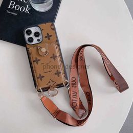 Beautiful iPhone Phone Cases 16 15 14 Pro Max Luxury LU Crossbody Leather Card Purse 18 17 16 15pro 14pro 13pro 13 12 11 Xs X S23 S22 S24 S25 S26 Ultra Plus Case with Box H736F