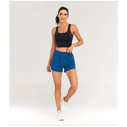 Yoga Ll-01 Womens Outfits High Waist Shorts Exercise Short Pants Fitness Wear Girls Running Elastic Adult Gym Pants Sportswear Drawstring Lined 528