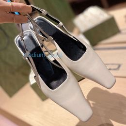 fashion Luxury Designer sandals Womens Summer banquet dress shoes high-heeled sexy pumps pointed toe sling back women shoe Top Quality EU Size 35-41