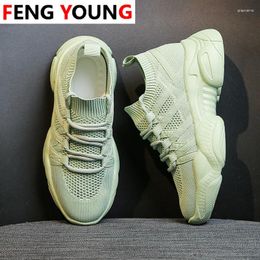 Fitness Shoes Sneakers Fashion Chunky Women Platform Designers Green Casual Woman Lace Up Mesh Breathable Female Old Dad