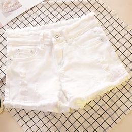 Womens Sexy Jeans Shorts Summer Booty Mini Denim Short Ladies Casual Jean White Black Feminino S-3XL 240418