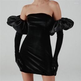Casual Dresses Ahagaga European And American Slim-Fit Hip Skirt Backless Wrap Chest