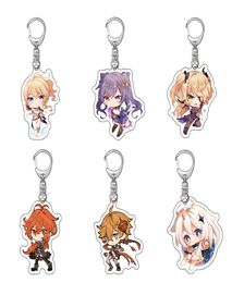 New Game Genshin Impact Acrylic Keychain Anime Delicate Craft Mengpa Cartoon Key Chain Delicacy Bag Pendant Small Car Keyring7213091