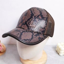 Fashion Embroidered Baseball Cap Unisex Designer Leather Net Montage Ball Caps Mens Womens Adjustable Casquette Sun Hat 6 style