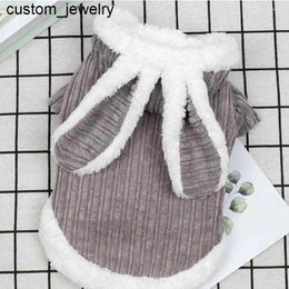 Dog Apparel Cosy Pet Clothing Warm Clothes Cute Coat For Dogs Cats Ear Decor Cold Weather Soft Comfortable Jacket