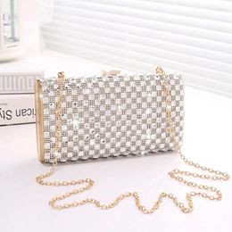 Shoulder Bags The Manufacturer Wholesales 2024 Chain Small Bag Holding Dinner Cross-body Korean Edition Diamond Lady