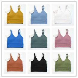 2024 New Yoga outfit U Type Back Align Tank Tops Gym Clothes Women Casual Running Nude Tight Sports Bra Fitness Beautiful Underwear Vest Shirt Hot Sale