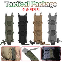Packs Tactical Magazine Pouch 9mm Pistol Single Mag Bag Molle Flashlight Pouch Hunting Knife Torch Holster for Mp5/mp7 Airsoft Access