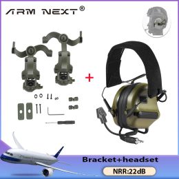 Accessories ARM NEXT Tactical Headset Military Hunting Shooting Noise Cancelling Headphone for FAST Helmet OPS Wendy MLOK ARC Headset