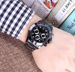 new relogio masculino mens watches Luxury dress designer fashion Black Dial Calendar gold Bracelet Folding Clasp Master Male gifts6501500