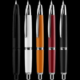 Pens In Stock ! MAJOHN A1 Press Fountain Pen, Retractable Extra Fine Nib 0.4mm Metal with Clip / No Clip Gift Ink Pen for Writing