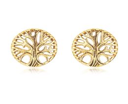 Gold Tree of Life Stud Earrings in Stainless Steel Family Tree Stud Earrings Family Earrings5028741