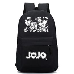 Backpacks Anime JOJO's Bizarre Adventure Bag Manga Cosplay Backpack with JOJOs Logo D School bags
