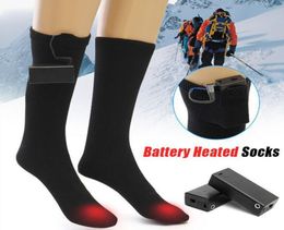 Battery Heated Unisex Electric Heating Long Socks Winter Feet Warmer Thermal7196120