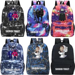 Bags Game Skibidi Toilet Backpacks for Kids Boys Girl Cartoon School Bags Teenager Travel Bag Sports Rucksack Children Backpack Gifts