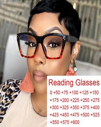 Sunglasses Fashion Square Designer Reading Glasses Women Anti Blue Light Prescription Eyeglasses Oversized Hyperopia Diopters 1 3080067