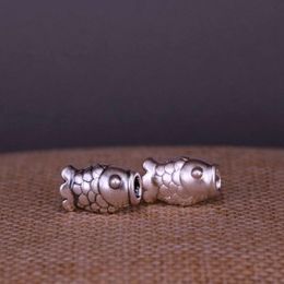 geomancy accessory Koi Annual Fish Woven DIY Pure Sier Jewelry Bracelet Accessories Jade Stone Bead String