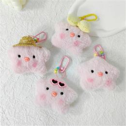 Keychains Plush Pig Jewellery Bag Purse Accessories Keychain Car Ornament Keyring Holder T8DE