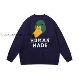 Human Made Hoodie Men's Sweater Knit Pullovers Men Women Printed Dog Green Duck Head Human Made Sweater Knit Sweater Winter Clothes Casual Oversized Sweaters 2086