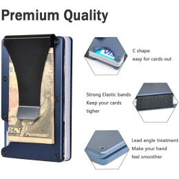 Holders Full Color Card Holder Id Metal Aluminum Men Smart Wallet Rfid Luxury Brand Forged Carbon Fiber Cardholder Cartera Hombre Case