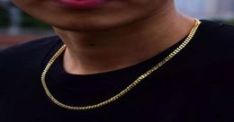 New Gold Silver Miami Cuban Link Chain Mens Necklaces Hip Hop Gold Chain Necklaces Jewelry7704390