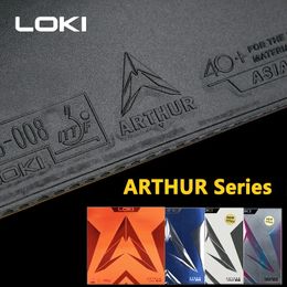 Original LOKI ARTHUR EuropeAsia China Table Tennis Rubber Sticky Offensive Ping Pong Rubber with Hard Cake Sponge 240419