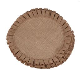 Table Mats Rustic Farmhouse Burlap Round Placemats 4 Size In 15 Inches Diameter